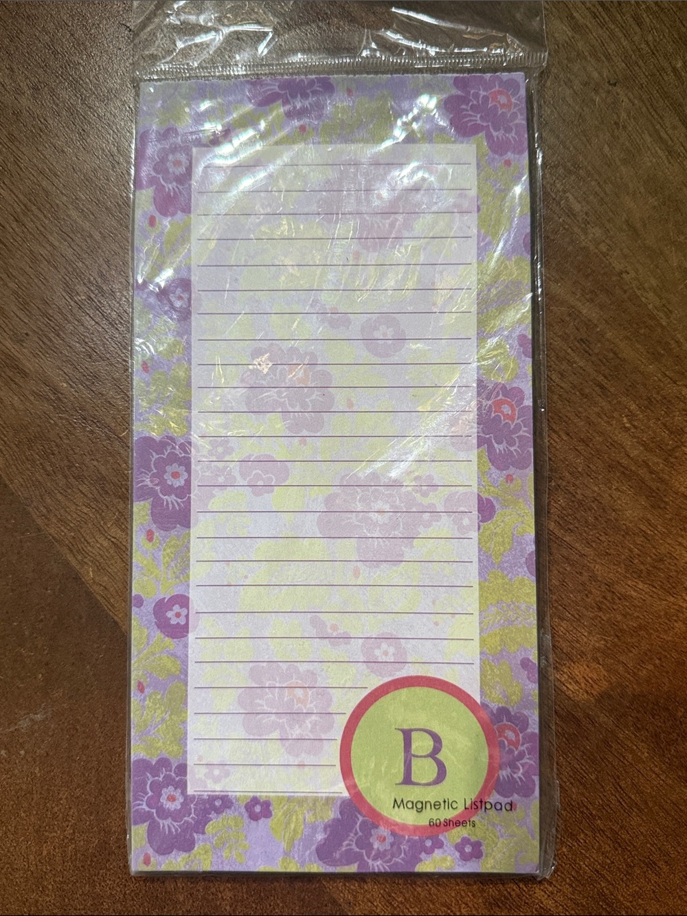 Studio 18 Magnetic Floral Initial B Magnetic Listpad!